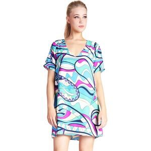 TYCHE Milano‎ Boutique Paisley Short Sleeve Dress in Mint-Size M